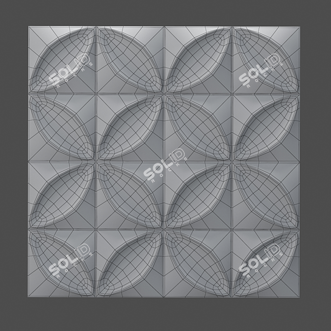 Textured Polystyrene Antique Ceiling Tiles 3D model image 7