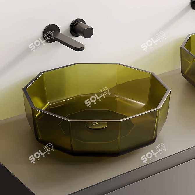 Modern Bathroom Vanity Set 3 3D model image 2