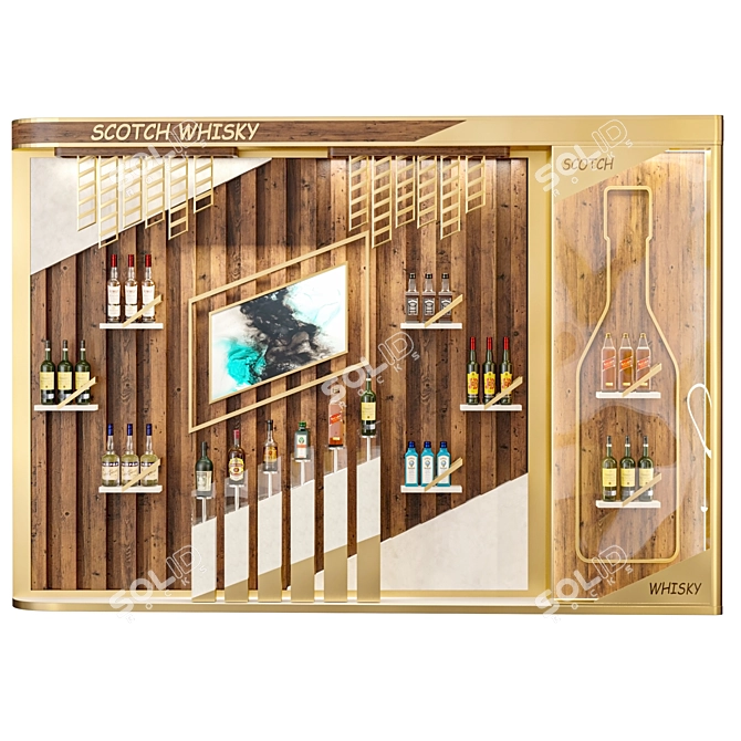 Elite Alcohol Store Display Models 3D model image 2