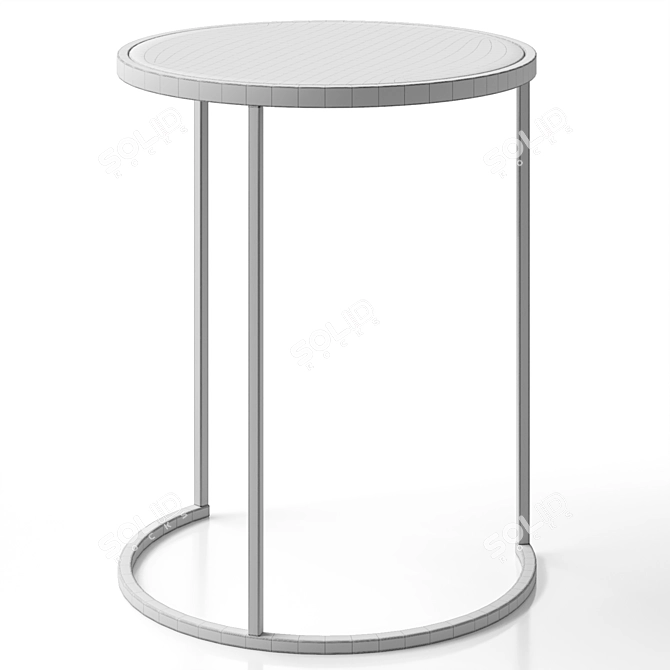 Marble Interior Side Table 40cm 3D model image 5