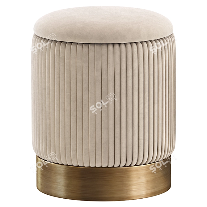 Modern Oslo Pouffe Set, Elegant 3D model image 4