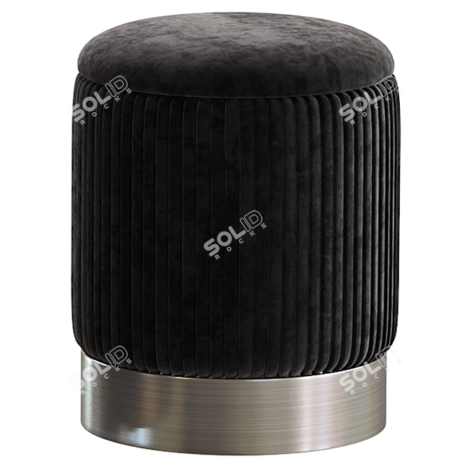Modern Oslo Pouffe Set, Elegant 3D model image 6