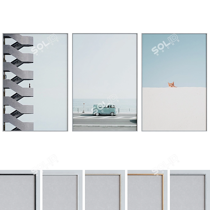 Architectural Elements Picture Frame Set 3D model image 1