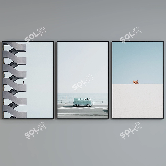Architectural Elements Picture Frame Set 3D model image 3