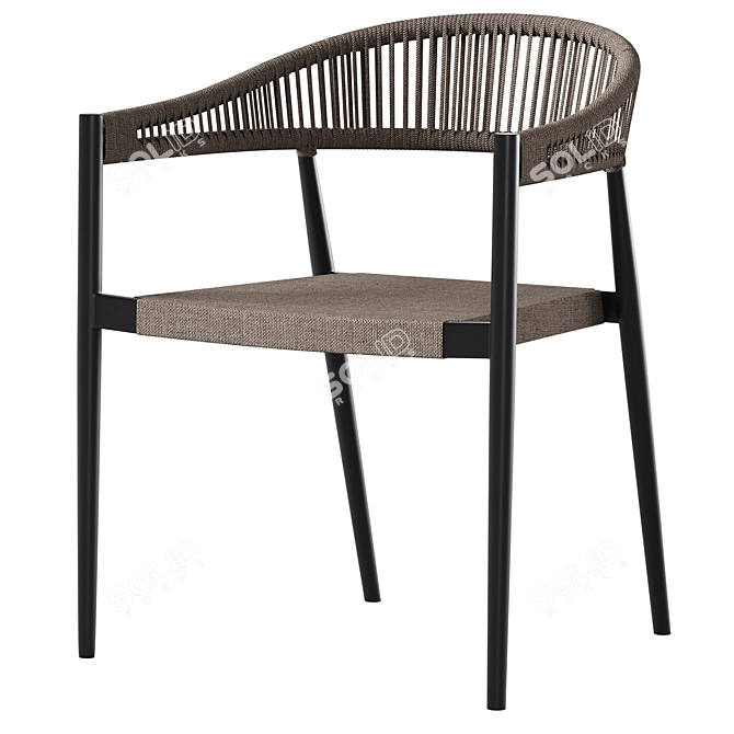 Modern and Comfortable Zoe Chair 3D model image 1