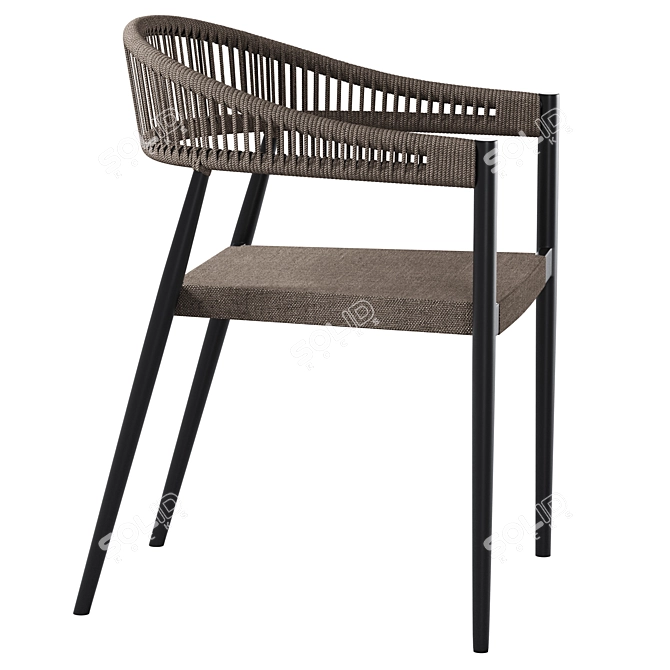 Modern and Comfortable Zoe Chair 3D model image 2