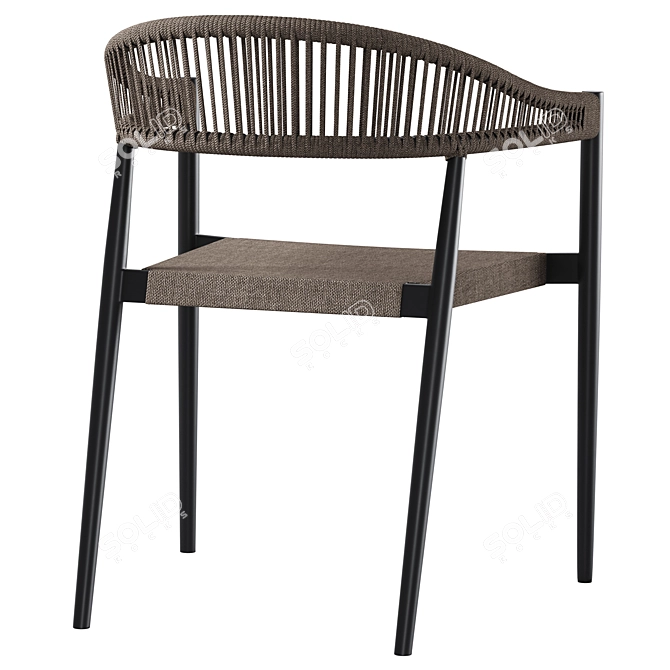 Modern and Comfortable Zoe Chair 3D model image 3