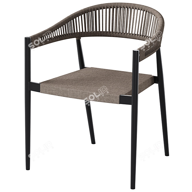 Modern and Comfortable Zoe Chair 3D model image 4