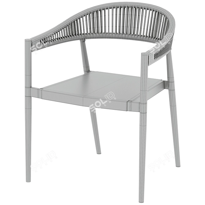 Modern and Comfortable Zoe Chair 3D model image 5