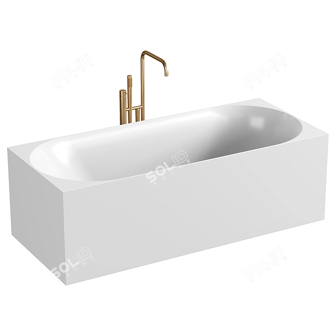 Copenhagen Bath SQ1 Rectangular Bathtub 3D model image 1