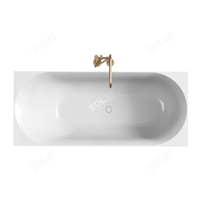 Copenhagen Bath SQ1 Rectangular Bathtub 3D model image 2