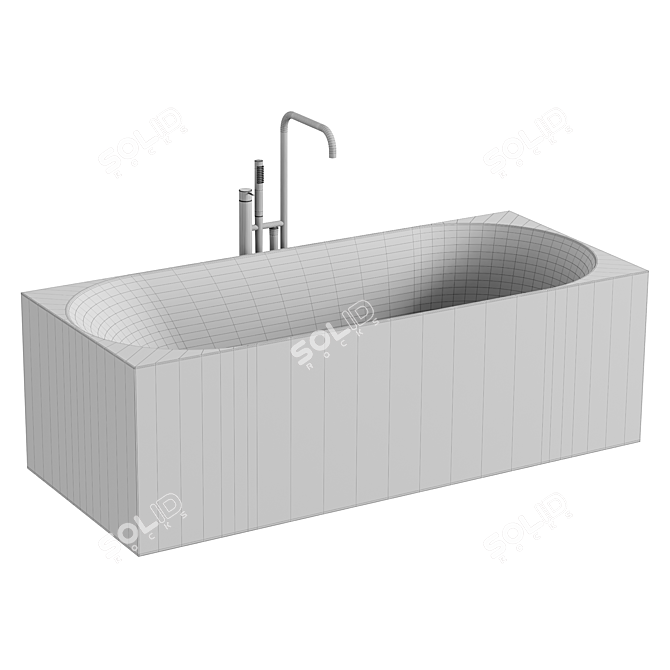 Copenhagen Bath SQ1 Rectangular Bathtub 3D model image 3