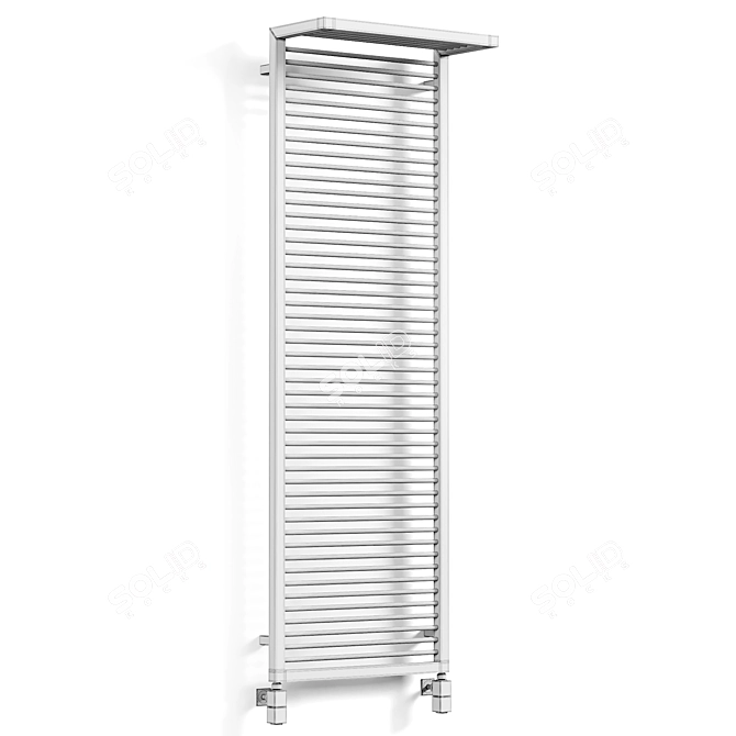 Modern Steel Wall Mounted Towel Warmer 3D model image 2