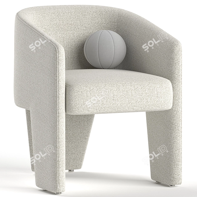 Elegant Fae Dining Chair Artistry 3D model image 1