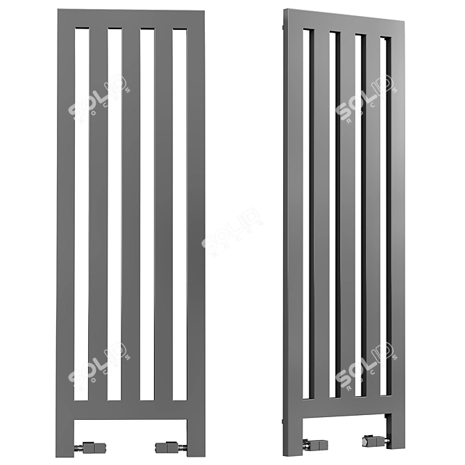 Designer Steel Radiator - MYNEW DRESS 3D model image 1