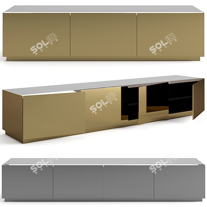 Elegant Visionnaire Gareth Chest Drawers 3D model image 1