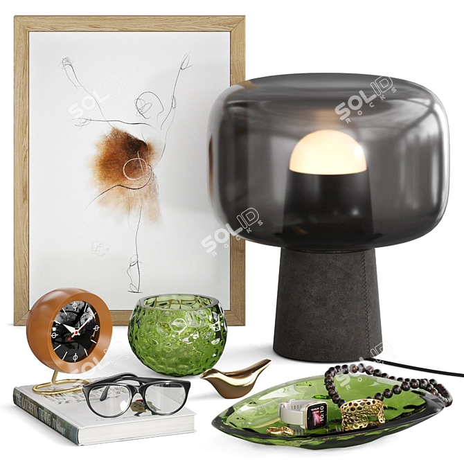 Deluxe Decor Set: Garmin, Vitra, Blu Dot 3D model image 1