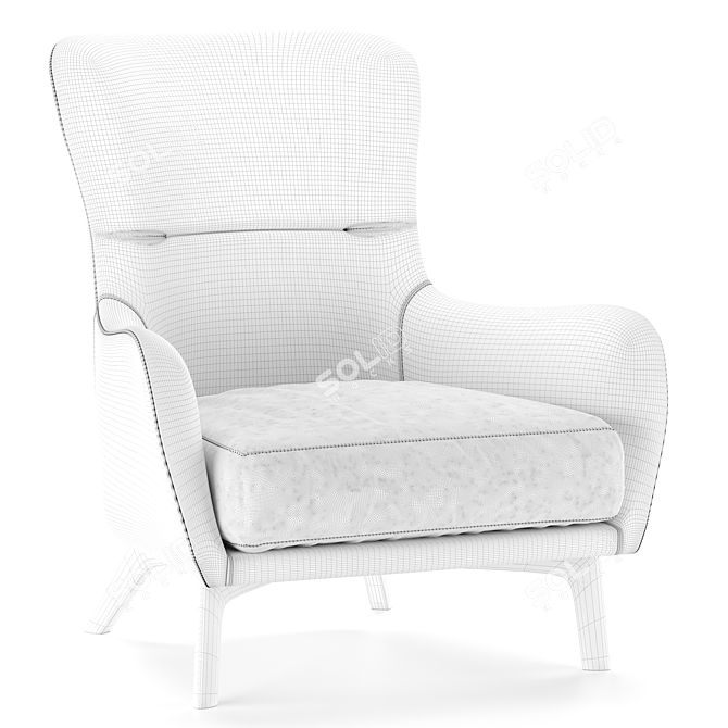 Elegant Vivienne Armchair by Pinori 3D model image 5