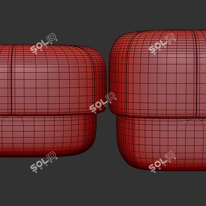 Circus Pouf 3D Model Collection 3D model image 2