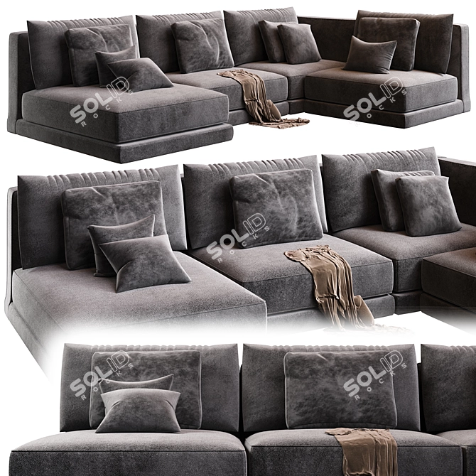 Corona Vray Sofa Model Render 3D model image 1