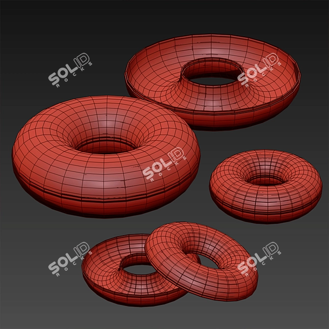 Serving Bowl Glass Orange Lid 3D model image 2