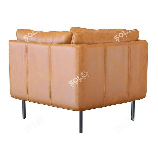 Crate&Barrel Wells Leather Chair 3D 3D model image 5