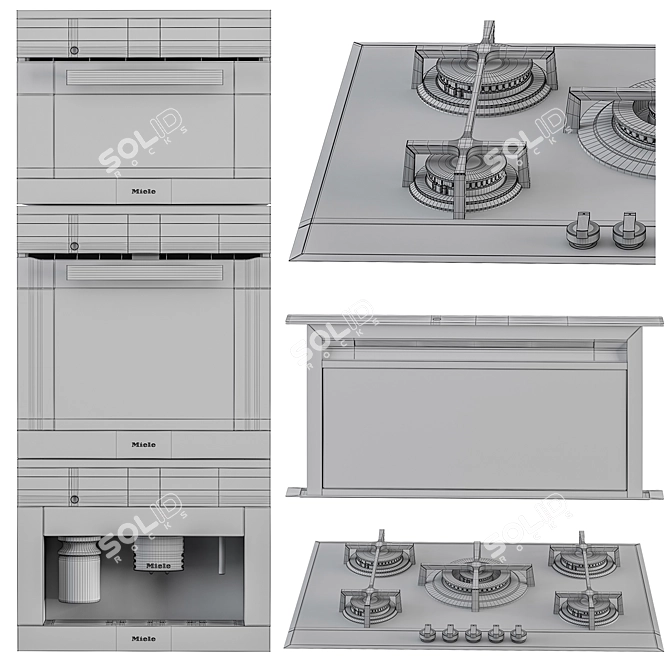 Miele Kitchen Appliance: Efficient and Stylish 3D model image 7