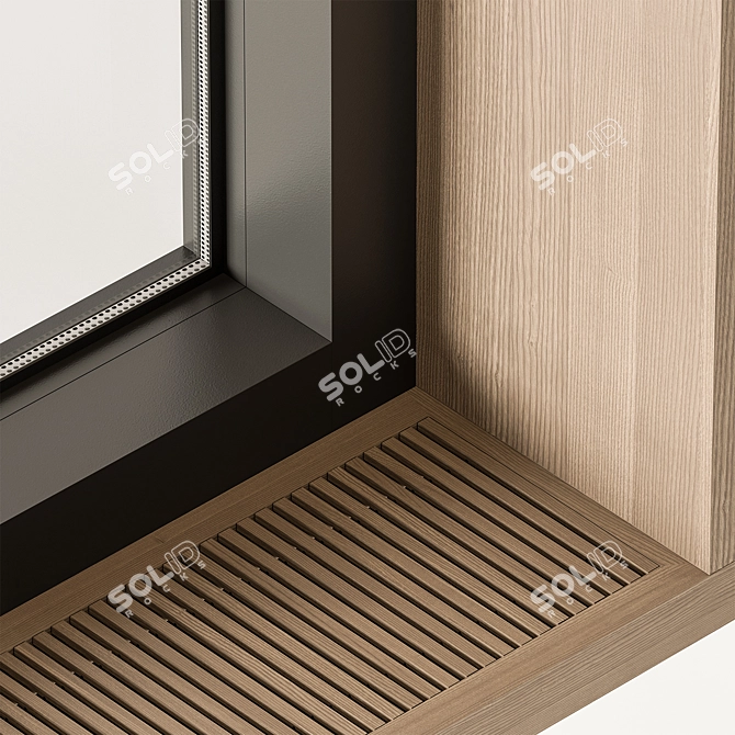 Mini White Window Frame Set 3D model image 2