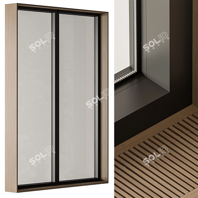 Mini White Window Frame Set 3D model image 4