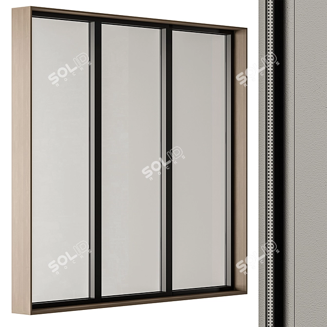 Mini White Window Frame Set 3D model image 5