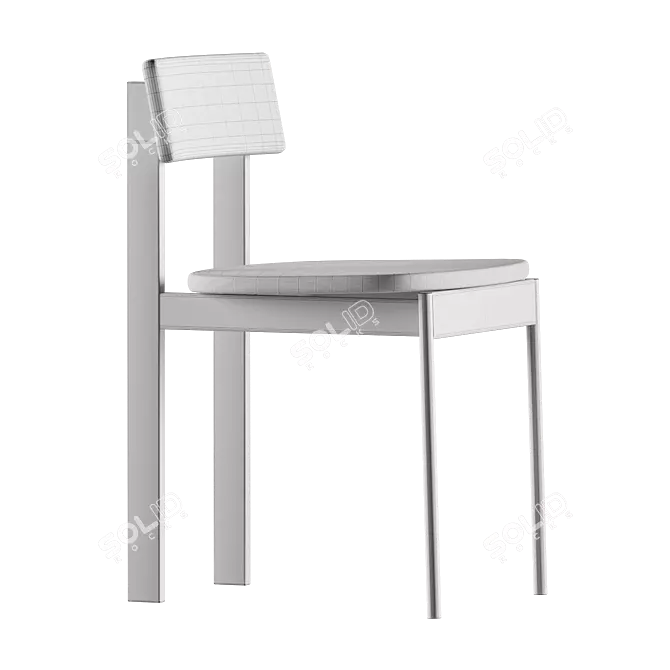 Modern Betwixt Side Chair 3D model image 3