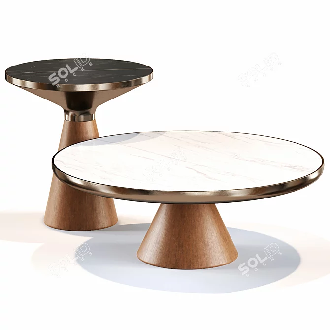 Elegant Luxe Coffee Table 3D model image 1