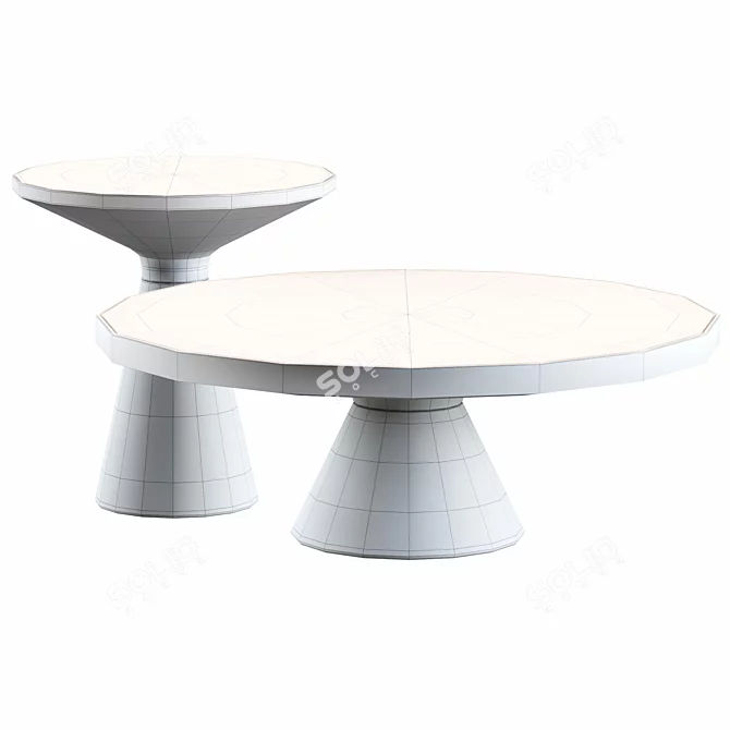 Elegant Luxe Coffee Table 3D model image 2