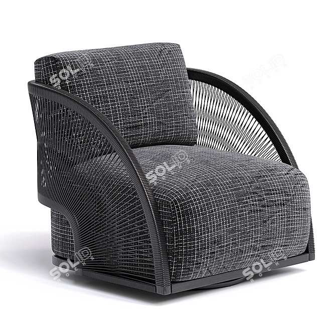 Pavona Swivel Lounge Chair 3D Model 3D model image 1