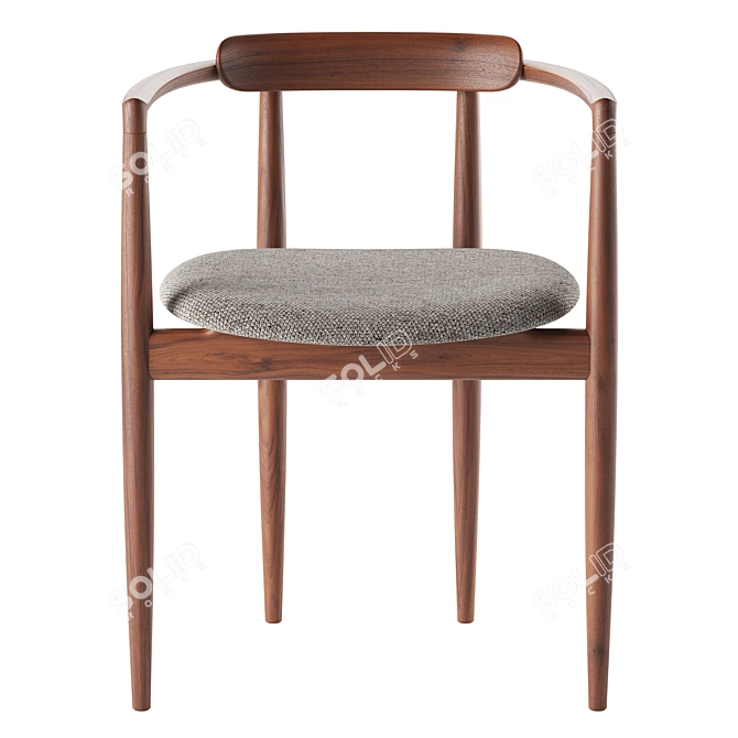 Modern Miau Armchair Woodcraft Design 3D model image 3