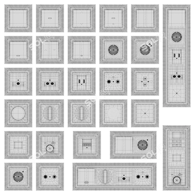 Elite Handcrafted ABB Dynasty Switches 3D model image 7