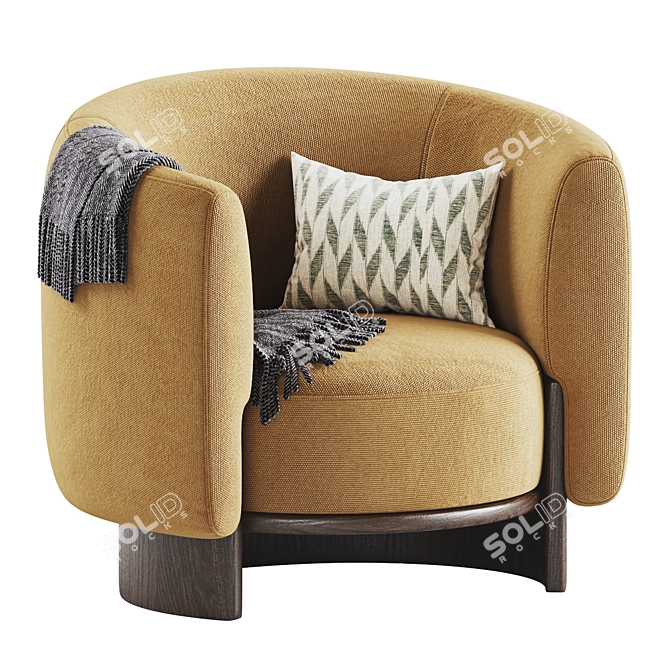 Velvet Hug Armchair by Parladesign 3D model image 1