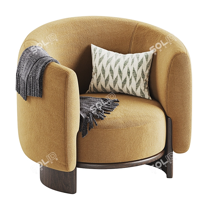 Velvet Hug Armchair by Parladesign 3D model image 2