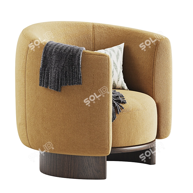 Velvet Hug Armchair by Parladesign 3D model image 3