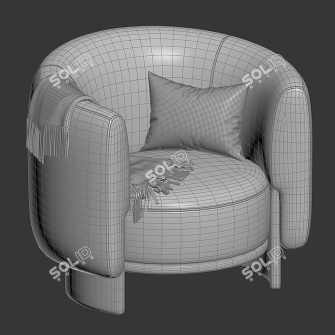 Velvet Hug Armchair by Parladesign 3D model image 4