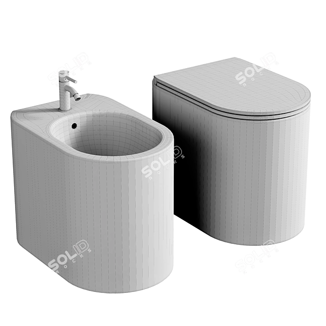 Delano Floor Mounted Toilet 3D model image 3