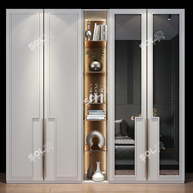 Customizable Furniture Composition with Decor 3D model image 1