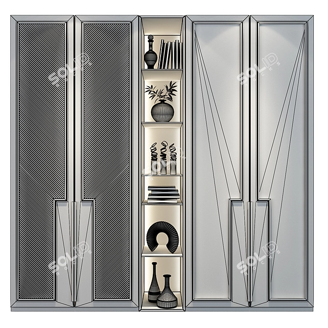 Customizable Furniture Composition with Decor 3D model image 2