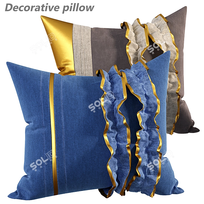 Elegant Pillow Set 626 3D model image 1