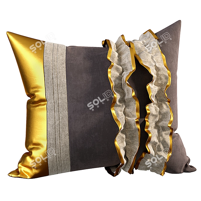 Elegant Pillow Set 626 3D model image 2