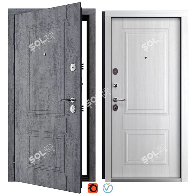 Monami (Abvehr) Metal Entry Door 3D model image 1