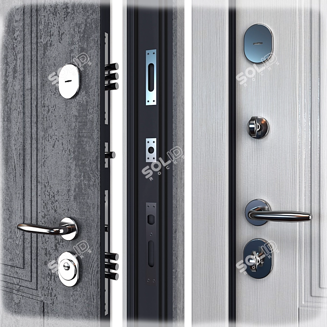 Monami (Abvehr) Metal Entry Door 3D model image 2