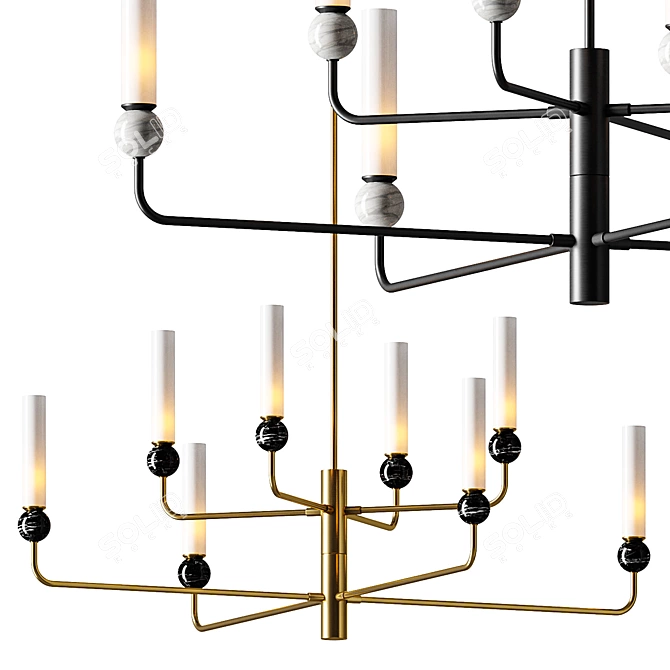 Delie Multi Pendant Lamp 3D model image 2