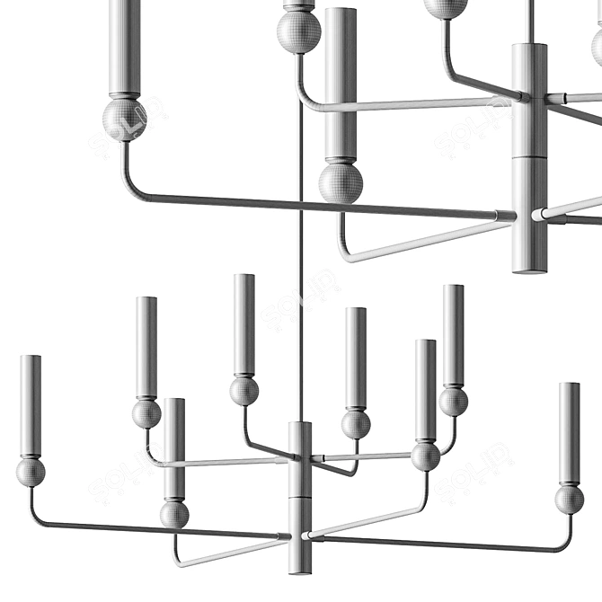 Delie Multi Pendant Lamp 3D model image 3