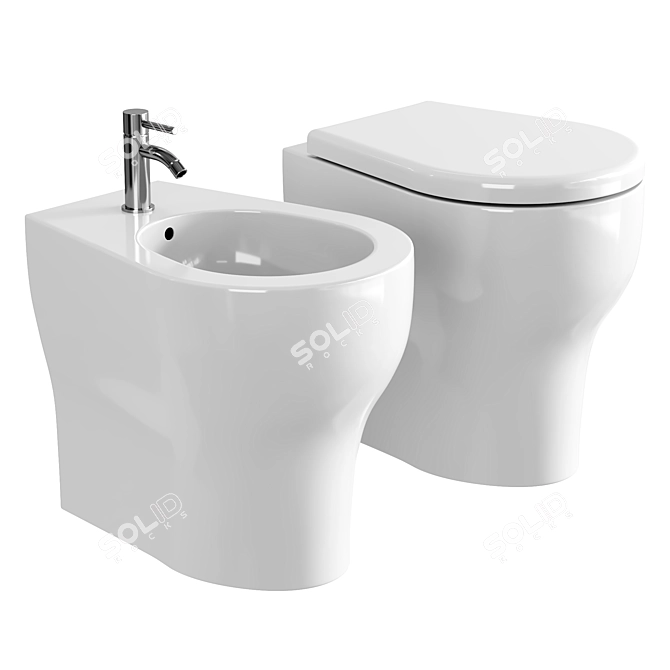 Axa Cinque Floor-Mounted Toilet 3D model image 1